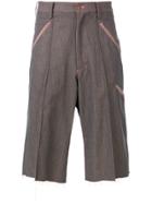 Sulvam Contrast Stitching Shorts - Grey