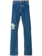 Kenzo Regular Appliqué Patch Jeans - Blue