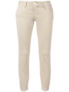 Jacob Cohen Skinny Cropped Jeans, Women's, Size: 26, Beige, Cotton/polyester/spandex/elastane