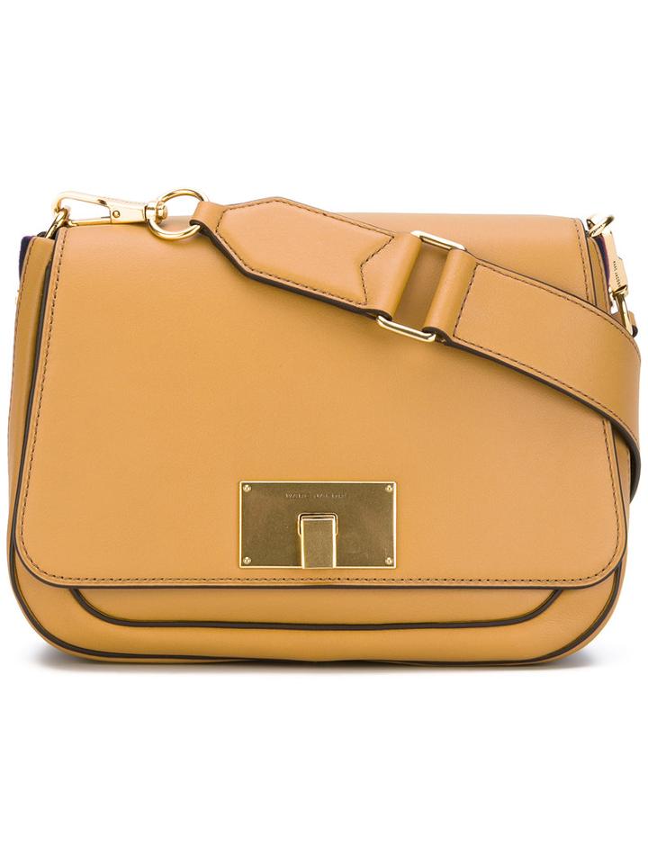 Marc Jacobs Clasp Shoulder Bag, Women's, Brown, Cotton/leather/metal