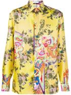 Versace Collection Floral Print Shirt - Yellow & Orange