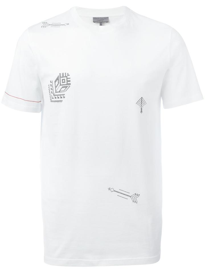 Lanvin Arrow T-shirt, Men's, Size: Small, White, Cotton