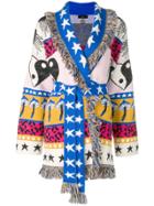 Alanui Belted Patchwork Cardigan - White