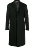 Corneliani Single Breasted Fitted Coat - Black