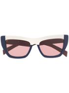 Marni Eyewear Colour Block Sunglasses - Brown