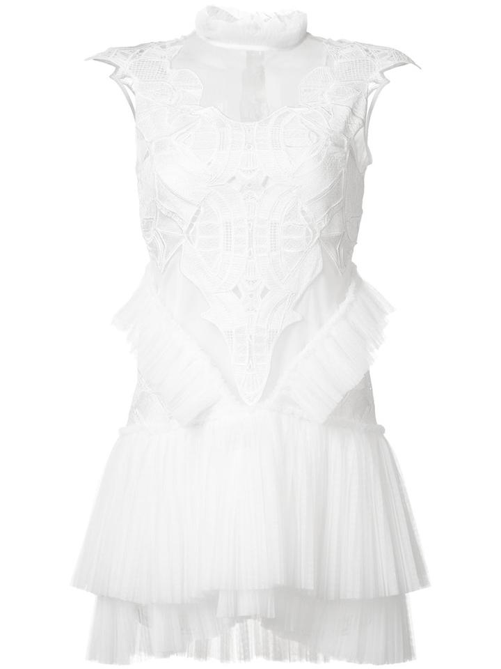 Jonathan Simkhai Layered Pleated Dress, Women's, Size: 6, White, Spandex/elastane/silk/polyester/rayon