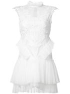 Jonathan Simkhai Layered Pleated Dress, Women's, Size: 6, White, Spandex/elastane/silk/polyester/rayon