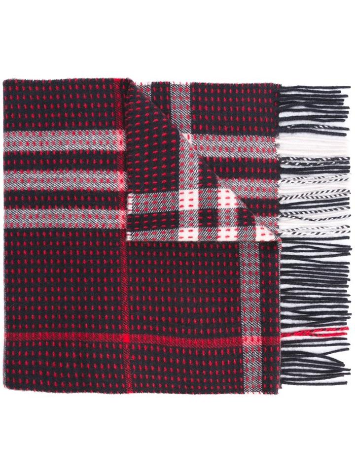 Burberry Checked Scarf, Men's, Cashmere