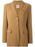 Moschino Vintage Button Front Blazer Jacket, Women's, Size: 48, Nude/neutrals