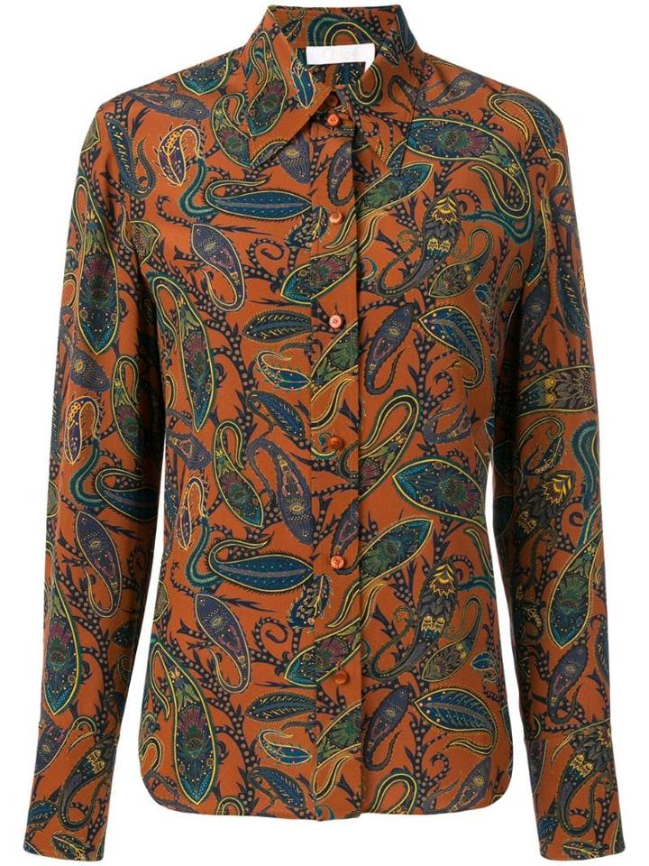 Chloé Paisley Shirt - Brown