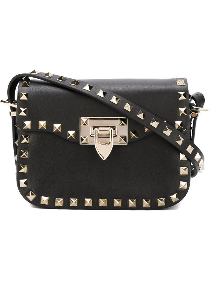 Valentino Valentino Garavani 'rockstud' Shoulder Bag, Women's, Black, Leather/metal (other)