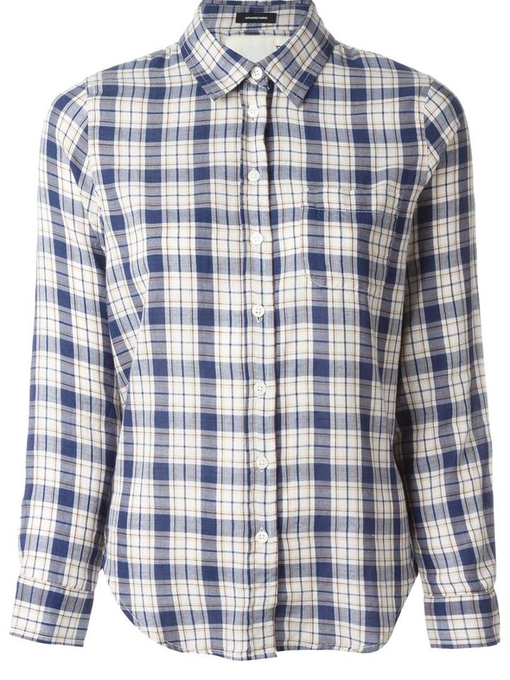 R13 - Plaid Shirt - Women - Cotton/wool - Xs, Blue, Cotton/wool