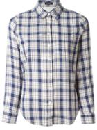 R13 - Plaid Shirt - Women - Cotton/wool - Xs, Blue, Cotton/wool
