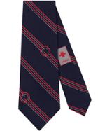 Gucci Diagonally Striped Necktie - Blue