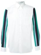 Comme Des Garçons Shirt Boy Striped Panel Sleeve Shirt