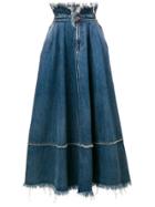Diesel Frayed Edge Skirt - Blue