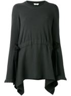 Fendi Cashmere Lace-up Detail Pullover - Green