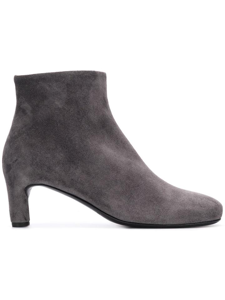 Del Carlo Round Toe Ankle Boots - Grey