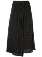 Cefinn Asymmetric Panel Striped Skirt - Blue