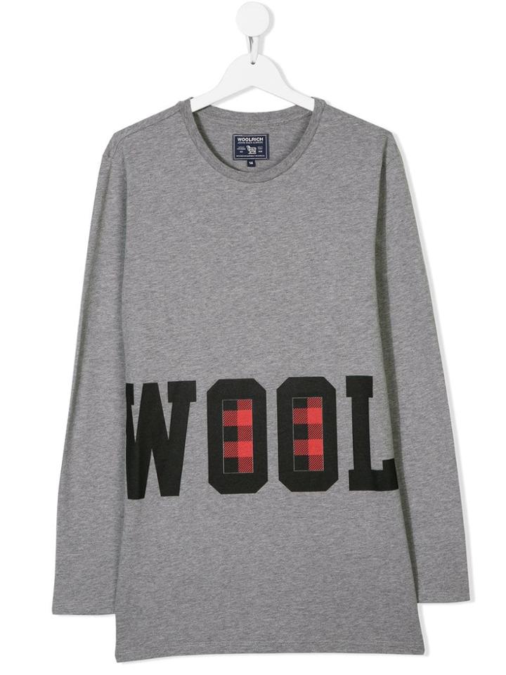 Woolrich Kids Teen Branded T-shirt - Grey