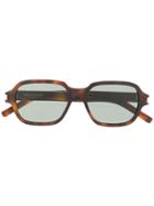 Saint Laurent Eyewear New Wave Tortoiseshell Sunglasses - Brown