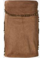 Yves Saint Laurent Vintage Suede Skirt - Brown