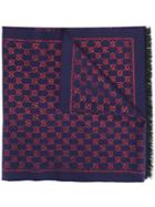 Gucci Gg Jacquard Shawl - Blue