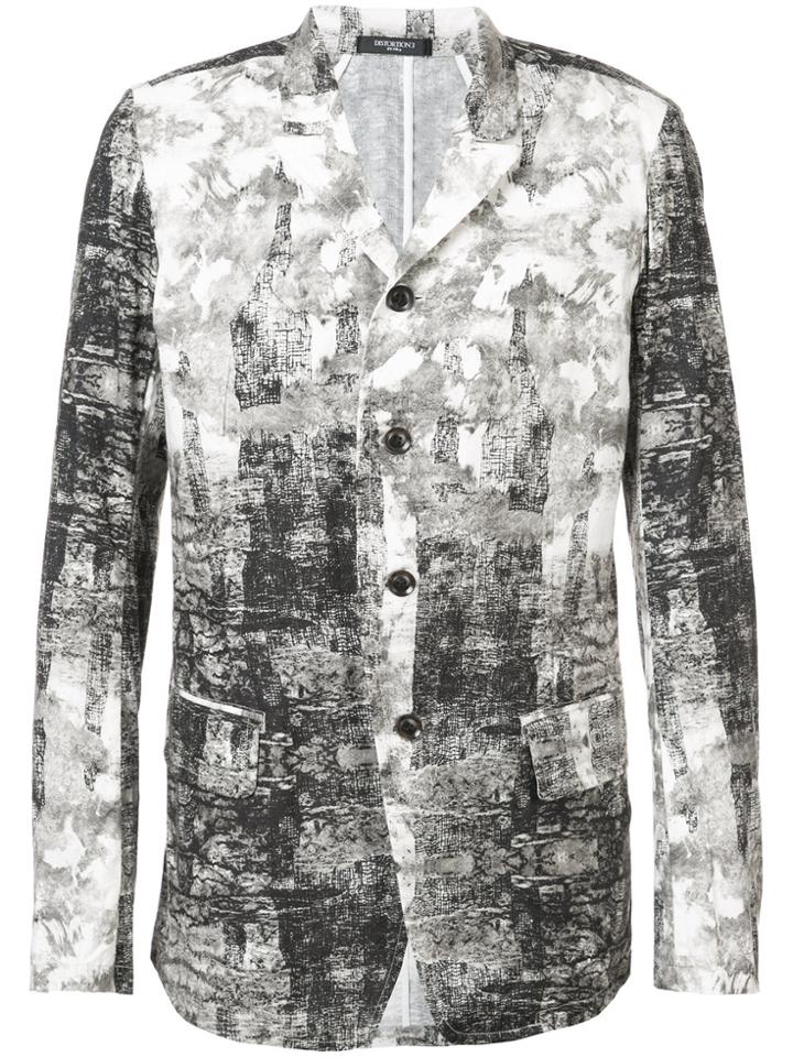 Nude Printed Blazer - Grey