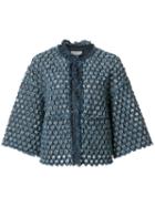 Sonia Rykiel Denim Cropped Jacket, Women's, Size: 38, Blue, Cotton