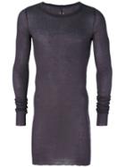 Rick Owens - Long Sleeve T-shirt - Men - Cotton - S, Pink/purple, Cotton