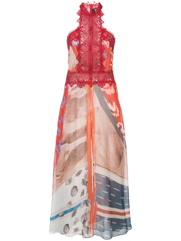 Yigal Azrouel Surfboard Print Flared Dress