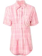 Isabel Marant Checked Ss Blouse - Pink