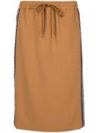 No21 Stripe Trim Skirt - Brown