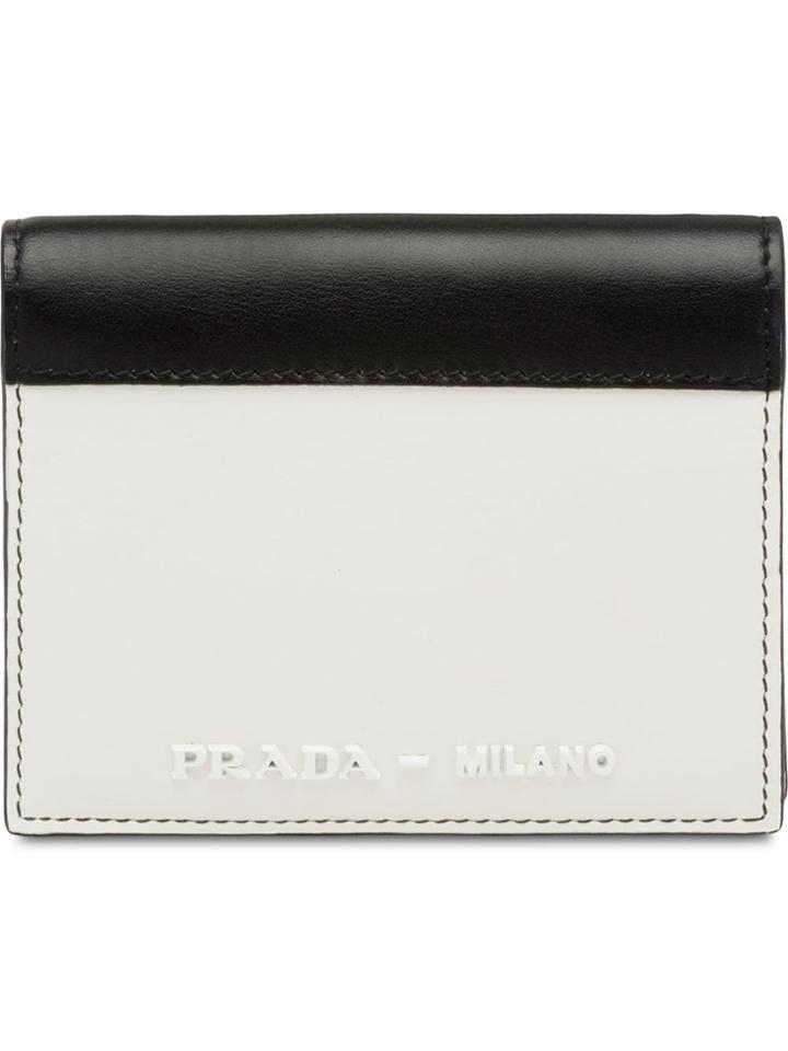 Prada Colour Lock Wallet - White