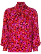 Yves Saint Laurent Pre-owned Floral Print Blouse - Red
