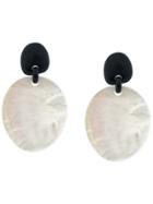 Monies Large Sphere Drop Earrings - White
