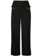 L'autre Chose High-waist Flared Trousers - Black