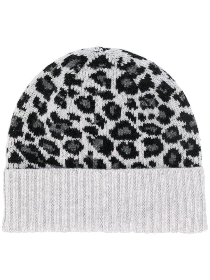 Paul Smith Animal Pattern Knit Beanie - Grey