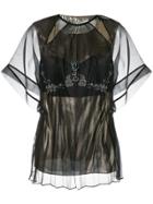 Maison Margiela Sheer Layered T-shirt - Black