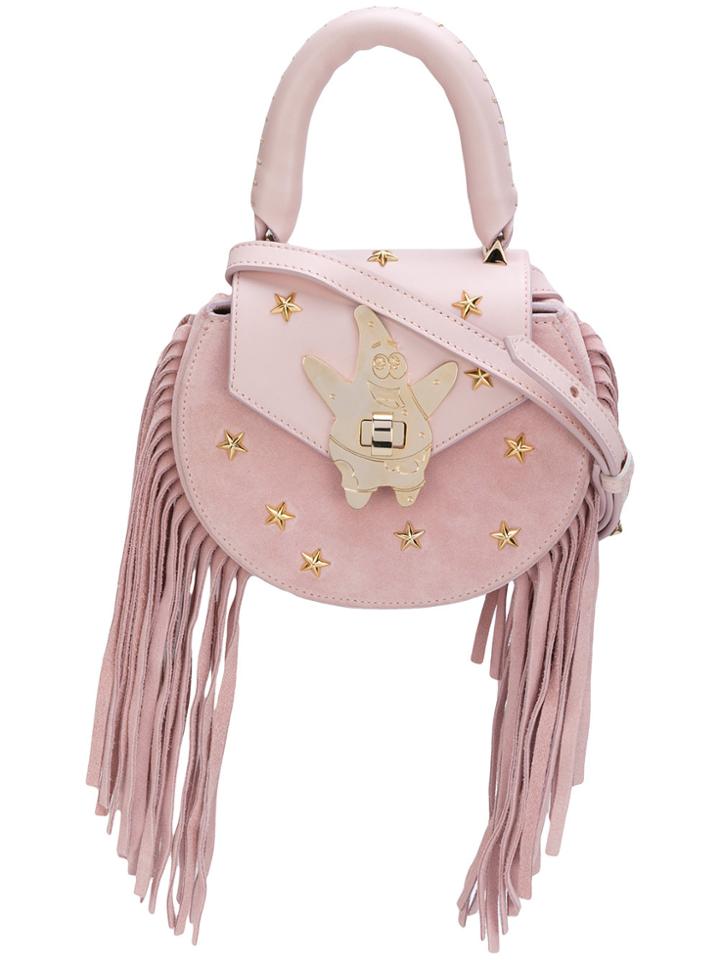 Salar Mimi Fringed Patrick Shoulder Bag - Pink & Purple