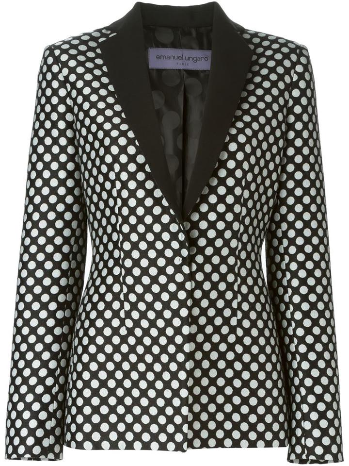 Emanuel Ungaro Polka Dot Fitted Blazer