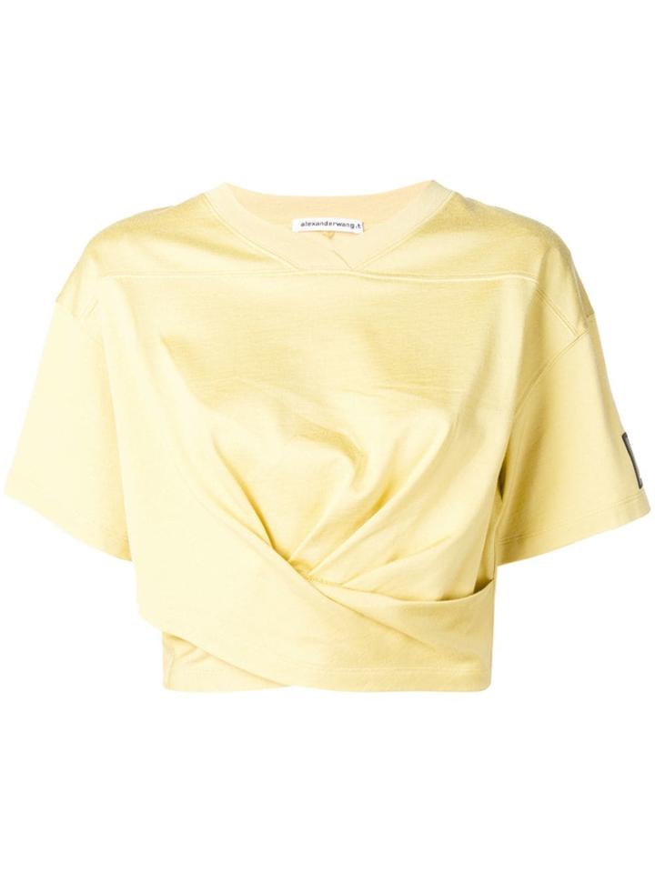 T By Alexander Wang Cropped Twist T-shirt - Yellow