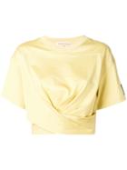 T By Alexander Wang Cropped Twist T-shirt - Yellow