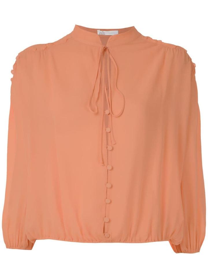 Nk Romain Drop Florence Silk Blouse - Pink