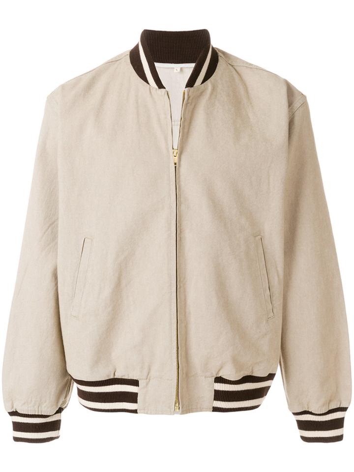 Levi's Vintage Clothing Striped Trim Bomber Jacket - Nude & Neutrals