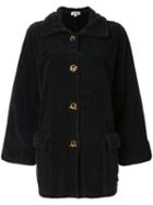 Hermès Pre-owned Hermes Long Sleeve Coat - Black