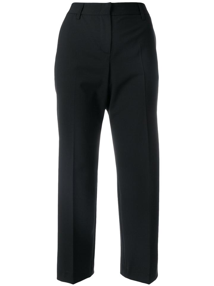 Tonello Cropped Straight-leg Trousers - Black