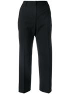 Tonello Cropped Straight-leg Trousers - Black