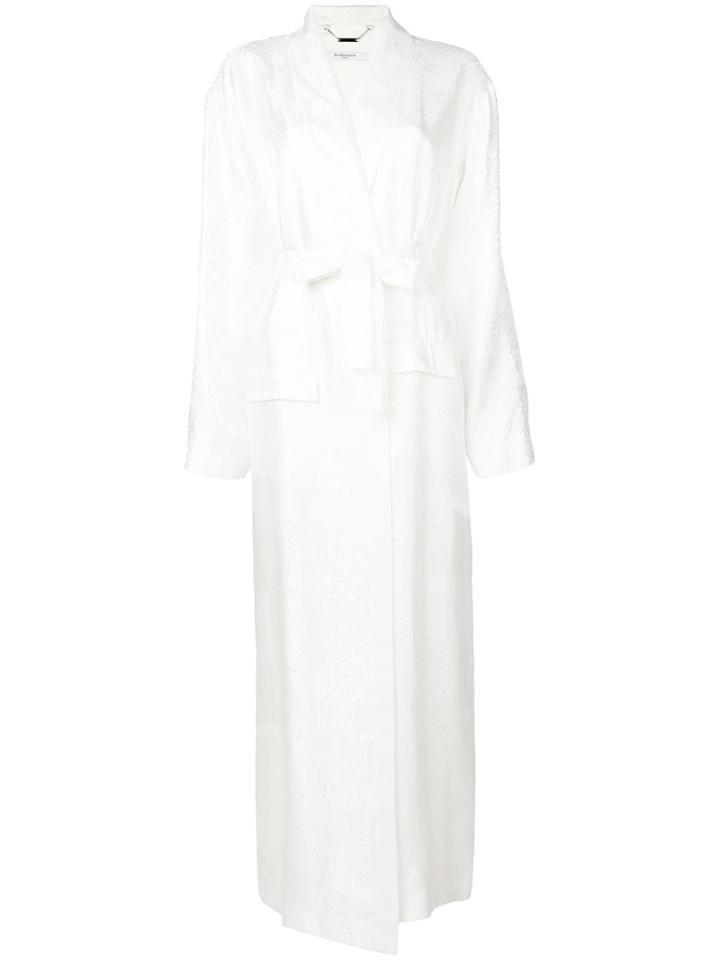 Givenchy Long Belted Kimono - White