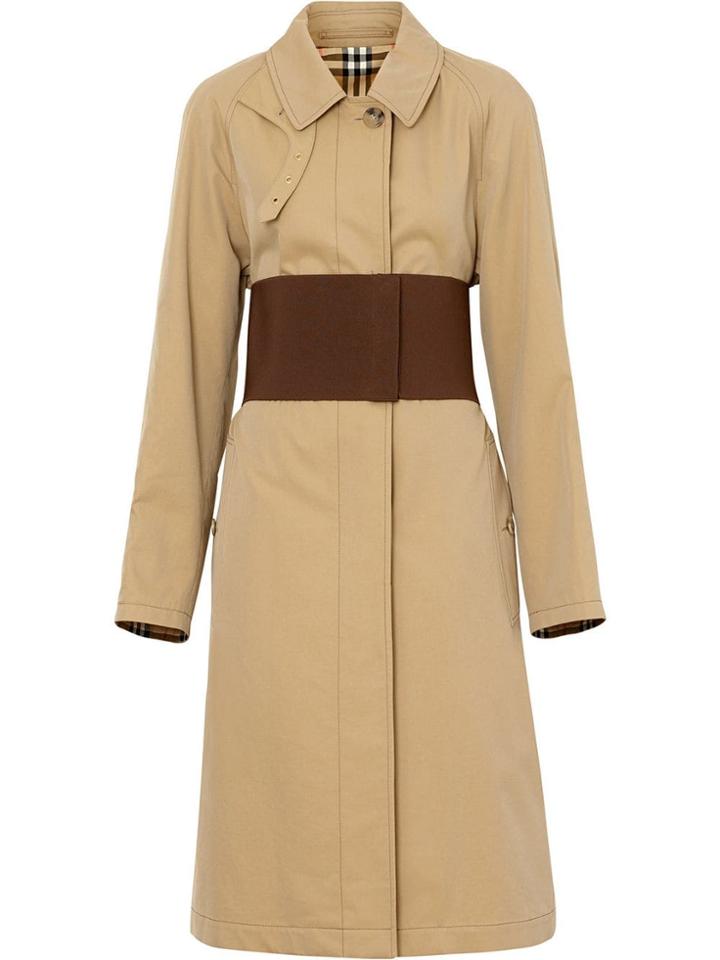 Burberry Corset-belt Cotton Gabardine Car Coat - Neutrals